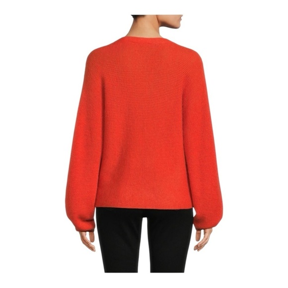 Vince Cross Front Wool & Mohair-Blend Sweater in Burnt Coral NWOT - Picture 7 of 9